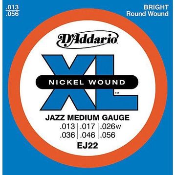 D'addario EJ22 Xl Jazz Med Elektro Tel Set