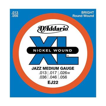 D'addario EJ22 Xl Jazz Med Elektro Tel Set