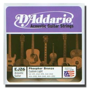 D'addario EJ26 Phosphor Bronze Akustik Gitar Seti