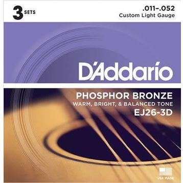 D'addario EJ26 Phosphor Bronze Akustik Gitar Seti