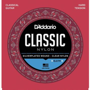 D'addario EJ27H Naylon Hard Tension Silver Klasik Tel Set