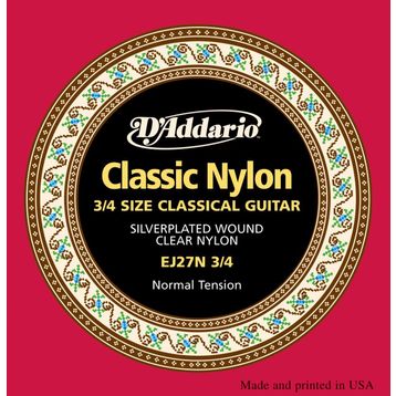 D'addario EJ27N 3-4 Klasik Gitar Teli