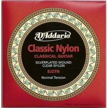D'addario EJ27N Naylon Normal Tension Silver Klasik Tel Set