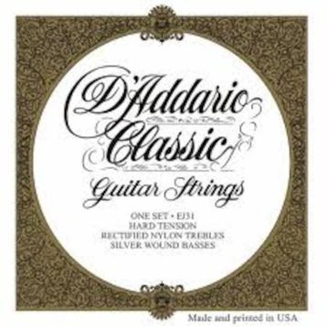 D'addario EJ31 Hard Tension Silver Klasik Tel Set