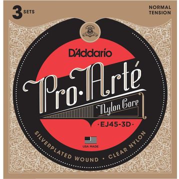 D'addario EJ453D Pro Arte Normal 3'lü Paket Klasik Tel