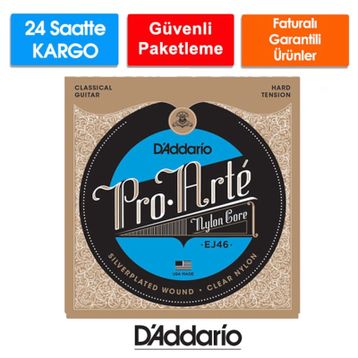 D'addario EJ46LP Pro-Arte Polished Hard Tansiyon Klasik Gitar Teli