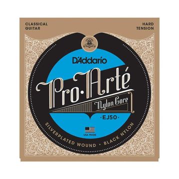 D'addario EJ50 Hard Tension Nylon Silver Klasik Tel Set