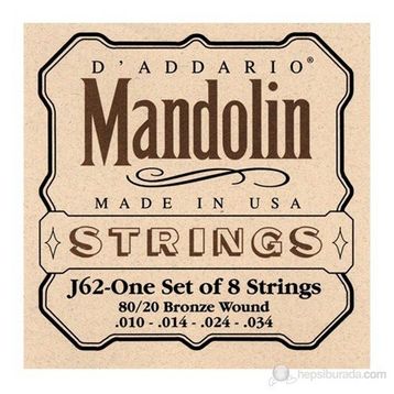 D'addario EJ62 Mandolin Tel Seti