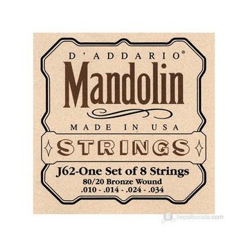 D'addario EJ62 Mandolin Tel Seti