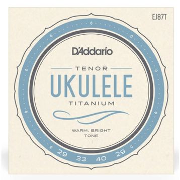 D'addario EJ87T Titanium Warm Bright Tenor Ukulele Tel Seti