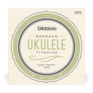 D'addario EJ87T Titanium Warm Bright Tenor Ukulele Tel Seti