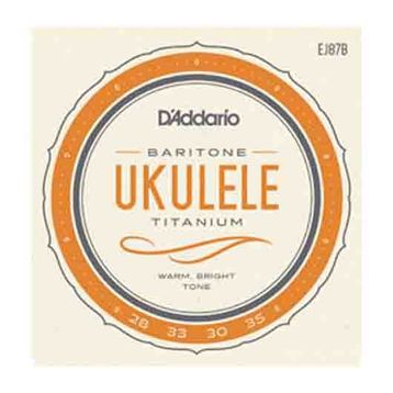 D'addario EJ87T Titanium Warm Bright Tenor Ukulele Tel Seti