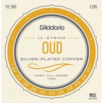 D'addario EJ95 Ud Silver Plated Wound Tel Seti