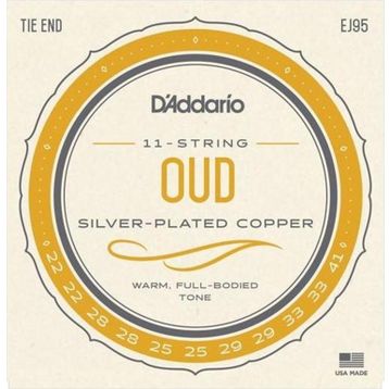 D'addario EJ95 Ud Silver Plated Wound Tel Seti