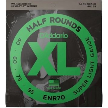 D'addario ENR70 Half Round Bass Regular Light Bas Gitar Tel Seti