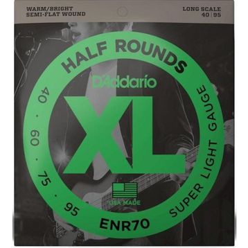 D'addario ENR70 Half Round Bass Regular Light Bas Gitar Tel Seti