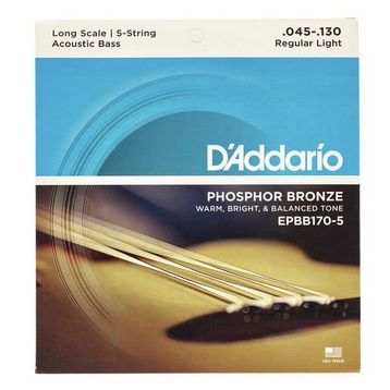 D'addario EPBB170 Akustik Soft Long Bas Tel Set