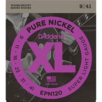 D'addario EPN120 Xl Pure Nickel 9-41 Sup Elektro Gitar Tel Seti