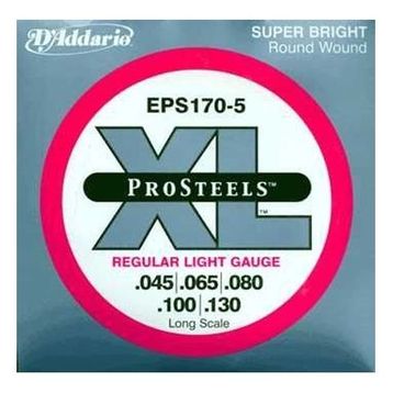 D'addario EPS1705 Prosteel 45130 5 Telli Bas Tel Set