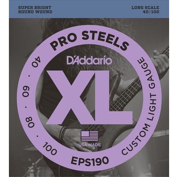 D'addario EPS190 Prosteel 40100 Bas Tel Set