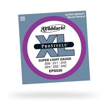 D'addario EPS520 Prosteel Super Light 0.9 Set Elektro Tel