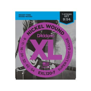 D'addario EXL120-7 Elektro Gitar Tel Seti