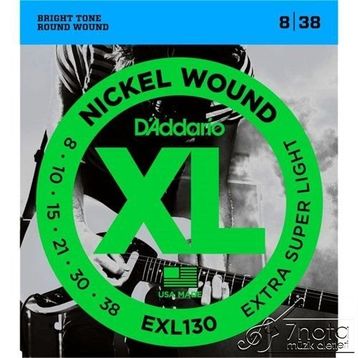 D'addario EXL130 Extrasuper Light 008 Elektro Tel Set