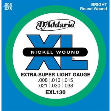 D'addario EXL130 Extrasuper Light 008 Elektro Tel Set