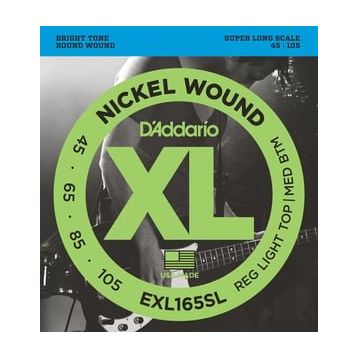 D'addario EXL165SL Xl Serisi Nickel Wound Reg L Bas Gitar Tel Seti