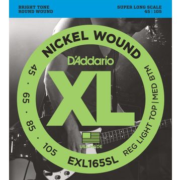 D'addario EXL165SL Xl Serisi Nickel Wound Reg L Bas Gitar Tel Seti