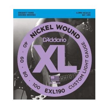 D'addario EXL190 Nikel Wound Bas Tel Set