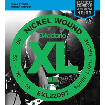 D'addario EXL220BT Bal Xl 4095 Long Bas Tel Set
