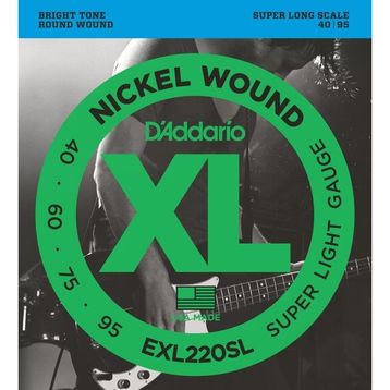 D'addario EXL220SL Xl 40-95 Süper Long Scale Nickel Bas Gitar Tel Seti