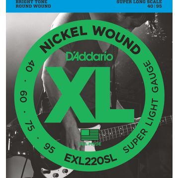 D'addario EXL220SL Xl 40-95 Süper Long Scale Nickel Bas Gitar Tel Seti