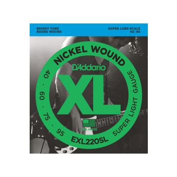D'addario EXL220SL Xl 40-95 Süper Long Scale Nickel Bas Gitar Tel Seti
