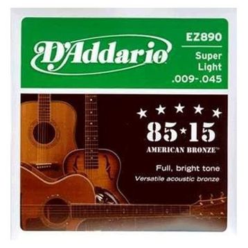 D'addario EZ890 Super Light 009 Akustik Tel Set
