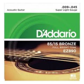D'addario EZ890 Super Light 009 Akustik Tel Set