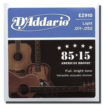 D'addario EZ910 Light 011 Akustik Tel Set