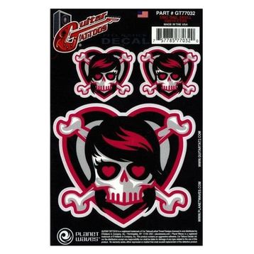D'addario GT77032 Emo Gırl Skull Gitar Stickerı
