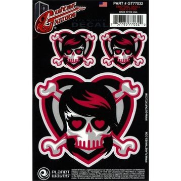 D'addario GT77032 Emo Gırl Skull Gitar Stickerı