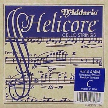 D'addario H514 Helıcore C-DO Long Scale Medıum Cello Tek Tel