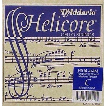 D'addario H514 Helıcore C-DO Long Scale Medıum Cello Tek Tel