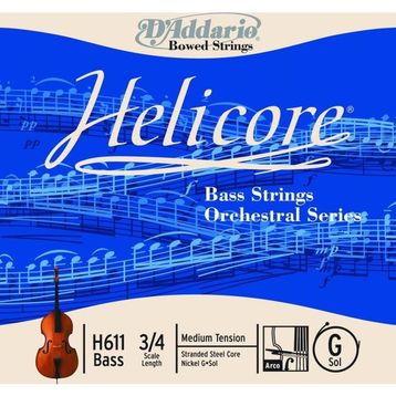 D'addario H611 E Mi Helicore 3-4M Tek Kontrabas Teli