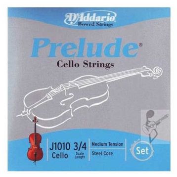 D'addario J101034 Cello Tel Set Prelude 3-4 Medium