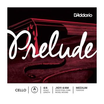 D'addario J1011 Prelude Medium A-La 4-4 Cello Tek Tel