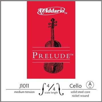 D'addario J1011 Prelude Medium A-La 4-4 Cello Tek Tel