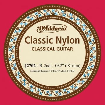 D'addario J2702 Clear Naylon Normal Tension Si Klasik Tek Tel
