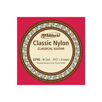 D'addario J2702 Clear Naylon Normal Tension Si Klasik Tek Tel