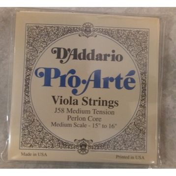 D'addario J58 Pro-Arte Scale Medıum Ten Viola Tel Seti
