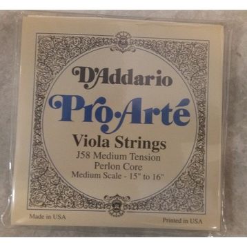 D'addario J58 Pro-Arte Scale Medıum Ten Viola Tel Seti